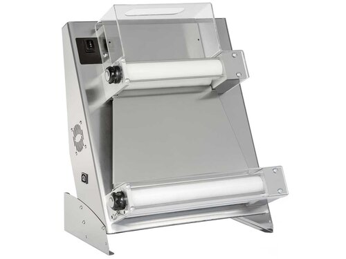 Prismafood DSA 420 RP Teigausrollmaschine fr Pizzadurchmesser 26 - 40 cm, Ideal fr Blechpizza (rechteckige Form), Elektrisches Pedal inklusive