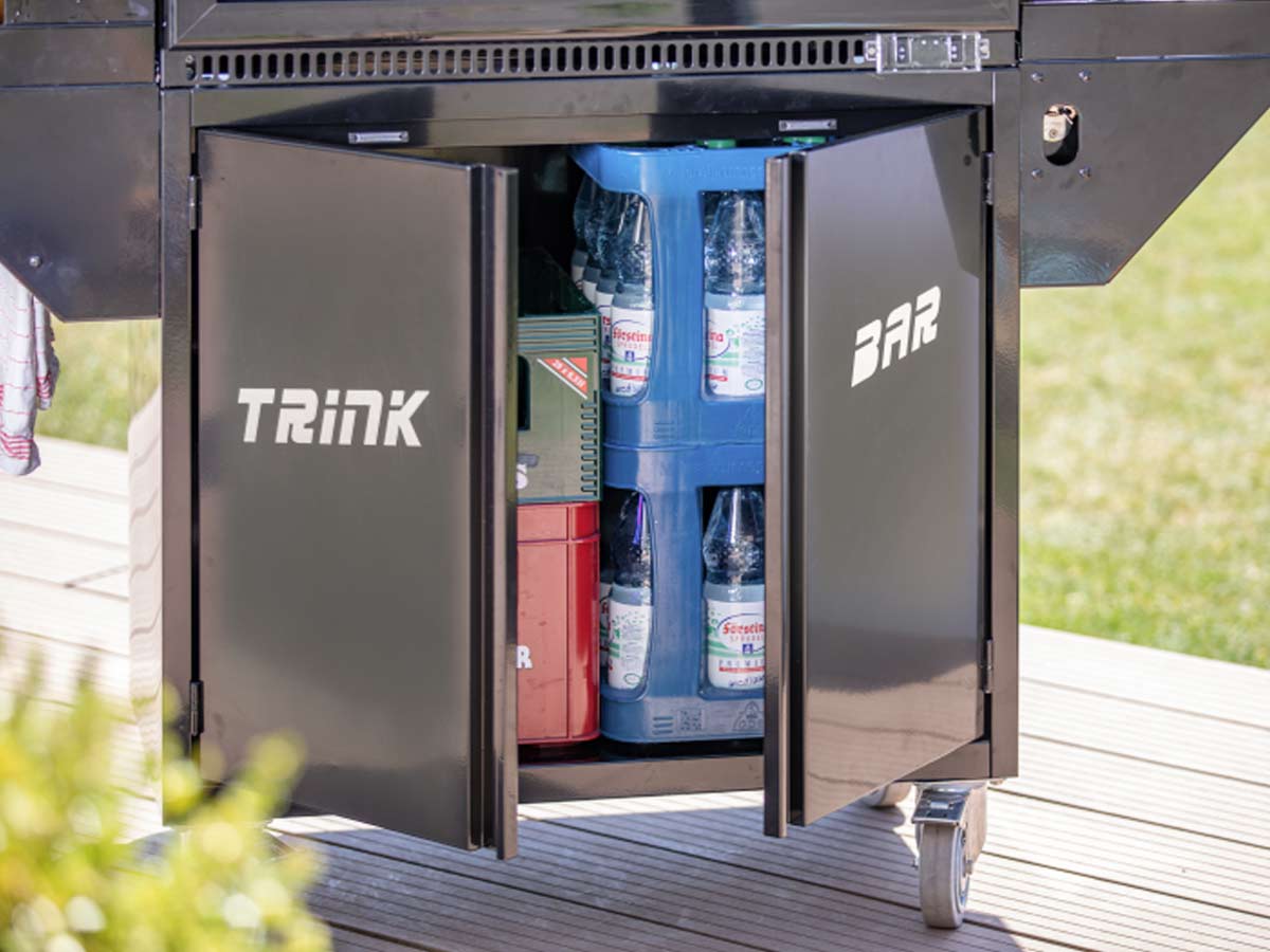 Mobile Bar, modulares System mit Unterschrank und Kühlaufsatz - konku