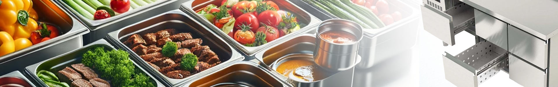 Gastro Khltische mit Schubladen fr eine ordnungsgeme Lagerung und Hygiene der Lebensmittel
