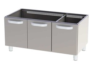 RM Gastro Unterschank mit 3 T�ren, geschlossen f�r RM Gastro Line 700, 120 x 730 x 600 mm