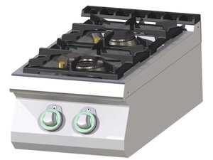 RM Gastro SP 704 G, Gasherd 2 flammig, 12 kW, BTH 400 x...