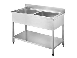 vaiotec EASYLINE 700 Sp�ltisch, 2 Becken mittig,...