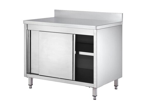 vaiotec EASYLINE 700 Arbeitsschrank, Schiebetren, mit Aufkantung, BTH 1800 x 700 x 850 mm