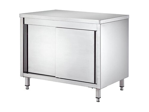 vaiotec EASYLINE 600 Arbeitsschrank, Schiebet�ren, ohne Aufkantung, BTH 1400 x 600 x 850 mm