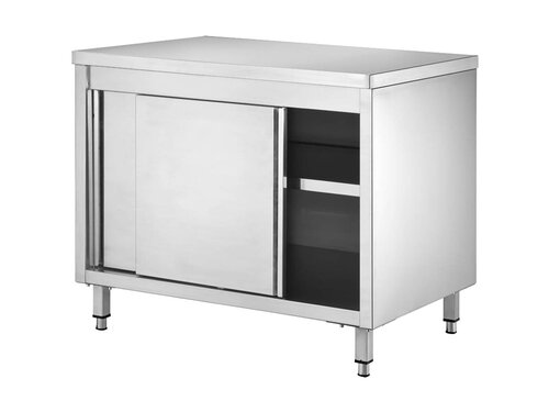 vaiotec EASYLINE 600 Arbeitsschrank, Schiebet�ren, ohne Aufkantung, BTH 1800 x 600 x 850 mm