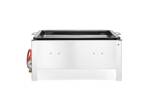 HENDI Bake-Master Maxi fr Flaschengas, Emaillierte Bratpfanne, Edelstahl, BTH 570 x 720 x 335 mm