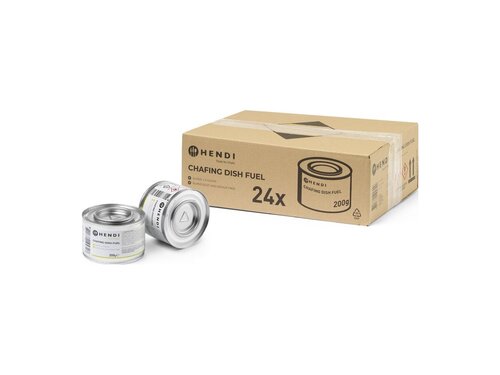 HENDI Brennpaste, 200g Dose, 24 pcs, ru�frei und geruchsneutral, aus (Bio-) Ethanol-Alkohol, 5 Liter
