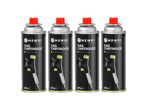 HENDI Fl�ssiggas-Kartuschen, f�r Hendi Cr�me-Br�l�e Brenner, 4 St�ck