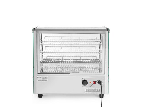 Hendi Warmhaltevitrine, 2 Schiebetren, Edelstahl, 160 Liter, BTH 885 x 570 x 680 mm