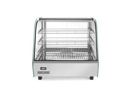 Hendi Warmhaltevitrine, 2 Schiebetren, Edelstahl, 160 Liter, BTH 885 x 570 x 680 mm