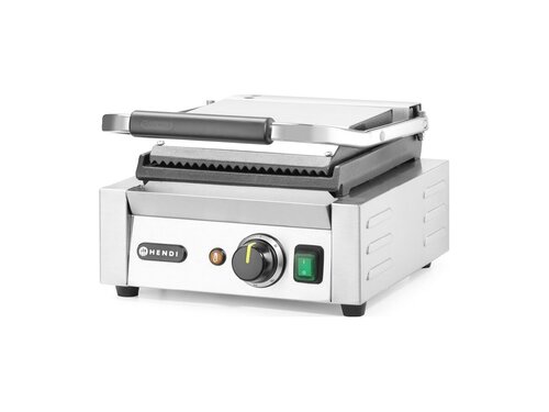 Hendi Kontaktgrill, oben gerillt + unten glatt, 1,8 kW, BTH 310 x 370 x 210 mm