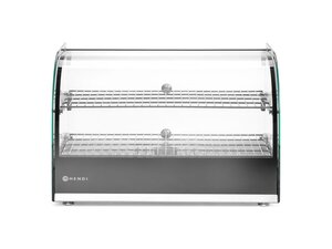 HENDI Warmhaltevitrine mit gewlbter Frontscheibe, 2...