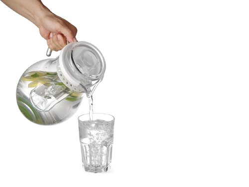 HENDI Krug mit Eiswrfelkhlung, 3L