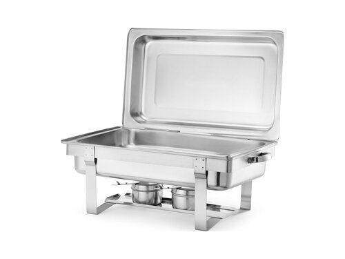 Hendi Fiora Chafing Dish, GN 1/1, bis zu 100 mm tief, Inhalt 9 Liter, 2 Brennpastenbeh�lter
