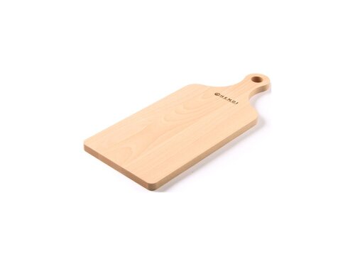 Hendi Schneidbrett aus Buchenholz mit Griff, BTH 390 x 160 x 13 mm