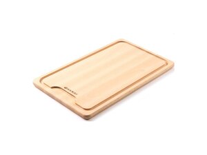 Hendi Tranchierbrett aus Buchenholz, mit Saftrille, BTH...