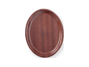 HENDI Serviertablett, Oval, Mahagoni, BTH 12 x 265 x 200 mm
