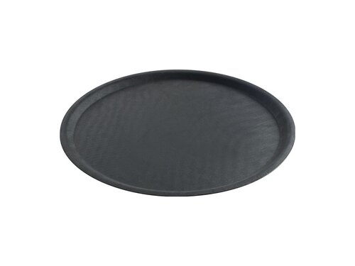 HENDI Serviertablett, rund, rutschfeste Gummioberfl�che, Schwarz, BTH 23 x 406 x 406 mm