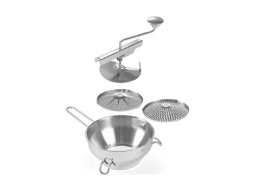 Hendi Passiermhle mit 2 Einstzen  140 mm, grob und fein