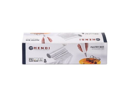 Hendi Einwegspritzbeutel, transparent, Rolle mit 100 Stck, 445 x 220 mm