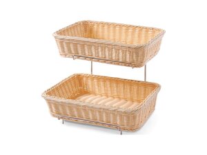 Set aus 2 Brotk�rben, Brotkorb-Display mit Chromgestell,...