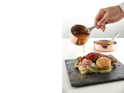 HENDI Miniatur Kasserolle mit Ausgie�er aus Edelstahl