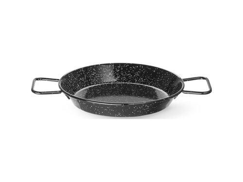 Hendi Paellapfanne mit 2 Griffen, Flachstahl emailliert,  240 mm, Hhe 40 mm