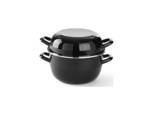 Hendi Muscheltopf mit Deckel, 25,2 Liter, Edelstahl...