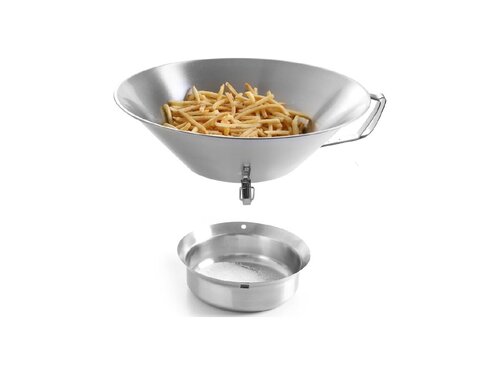 Hendi Frittierseiher aus Edelstahl mit Griff,  410 mm, Hhe 170 mm