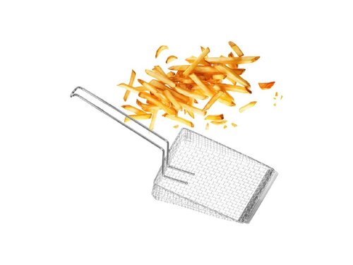 Hendi Frittierschaufel aus Edelstahl, Griff 150 mm lang