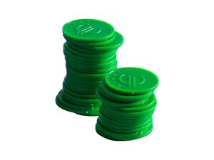 BarUp Pfandmnzen  25 mm, 100 Stk., Grn