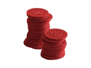BarUp Pfandmnzen  25 mm, 100 Stk., Rot