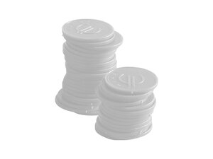 BarUp Pfandm�nzen � 25 mm, 100 Stk., Wei�