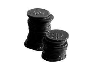 BarUp Pfandm�nzen � 25 mm, 100 Stk., Schwarz