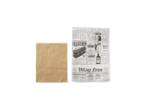 Hendi Einschlagpapier, fettdicht, Zeitungsdruck, BT 250 x 350 mm, 500 Stck