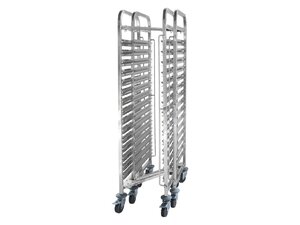 HENDI Abr�umwagen, 15 x GN 1/1, 4 Lenkrollen, zusammenschiebbar, BTH 90 x 635 x 1714 mm