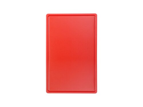 Hendi Schneidbrett mit Rille, HACCP-konform, Rot, GN 1/1