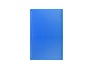 Hendi Schneidbrett mit Rille, HACCP-konform, Blau, GN 1/1
