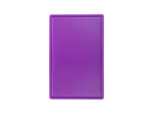 Hendi Schneidbrett mit Rille, HACCP-konform, Violett, GN 1/1