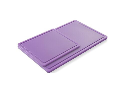 Hendi Schneidbrett mit Rille, HACCP-konform, Violett, GN 1/1