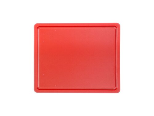 Hendi Schneidbrett mit Rille, HACCP-konform, Rot, GN 1/2