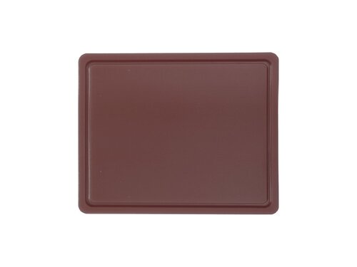 Hendi Schneidbrett mit Rille, HACCP-konform, Braun, GN 1/2