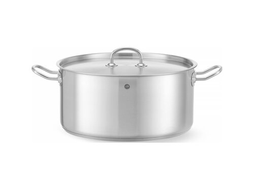 Hendi Bratentopf niedrig, mit Deckel, aus Edelstahl, 11,9 Liter, � 320 mm, H�he 150 mm