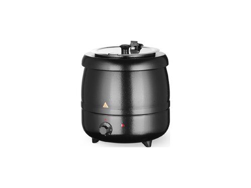 HENDI Suppenkessel aus Edelstahl, 8 Liter, Schwarz beschichtet, BTH 372 x 372 x 385 mm