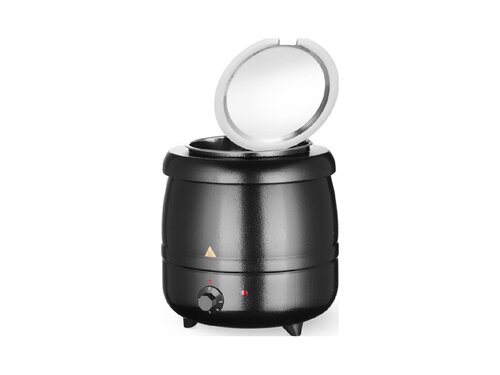 HENDI Suppenkessel aus Edelstahl, 8 Liter, Schwarz beschichtet, BTH 372 x 372 x 385 mm