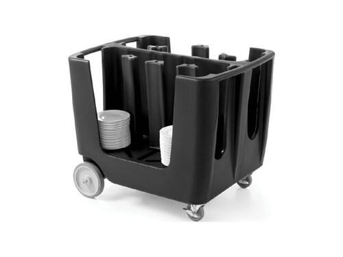 Hendi Tellerwagen, Polyethylen, 6 Stapel � 50 Teller, BTH 930 x 720 x 785 mm