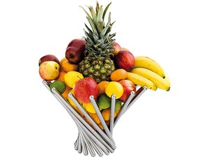 Obstkorb, � 28 cm, H�he 38 cm, aus Edelstahl, BTH 0 x 0 x...