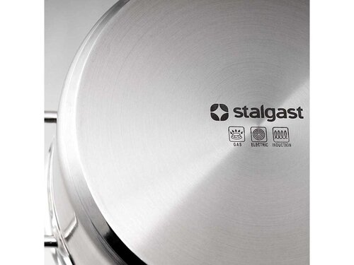 Stalgast Suppentopf seidenmatt, mittelhohe Form, mit Deckel, 57,3 Liter,  450 mm, Hhe 360 mm