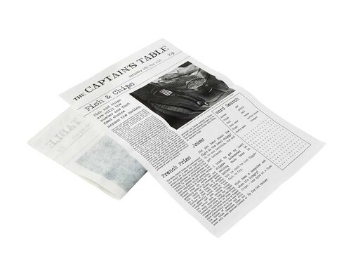 Wachspapier mit Zeitungsdruck, 270 x 420 mm (BxTxH), 500er Pack, BTH 420 x 270 x 0 mm