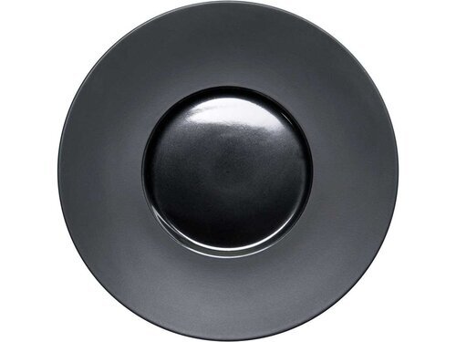 Serie Gourmet Kontrast Teller flach mit breiter Fahne Ø 260 mm, schwarz, BTH 0 x 0 x 25 mm
